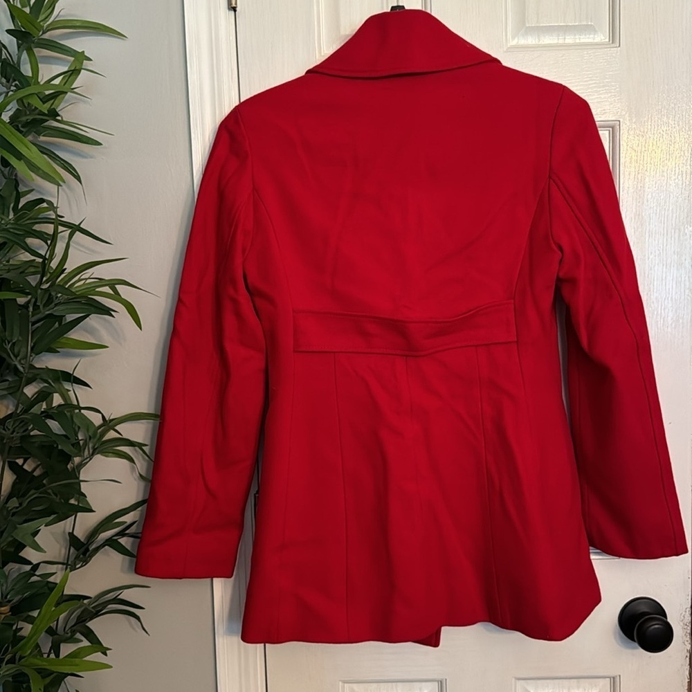 Black Rivet red pea coat S - Picture 5 of 10